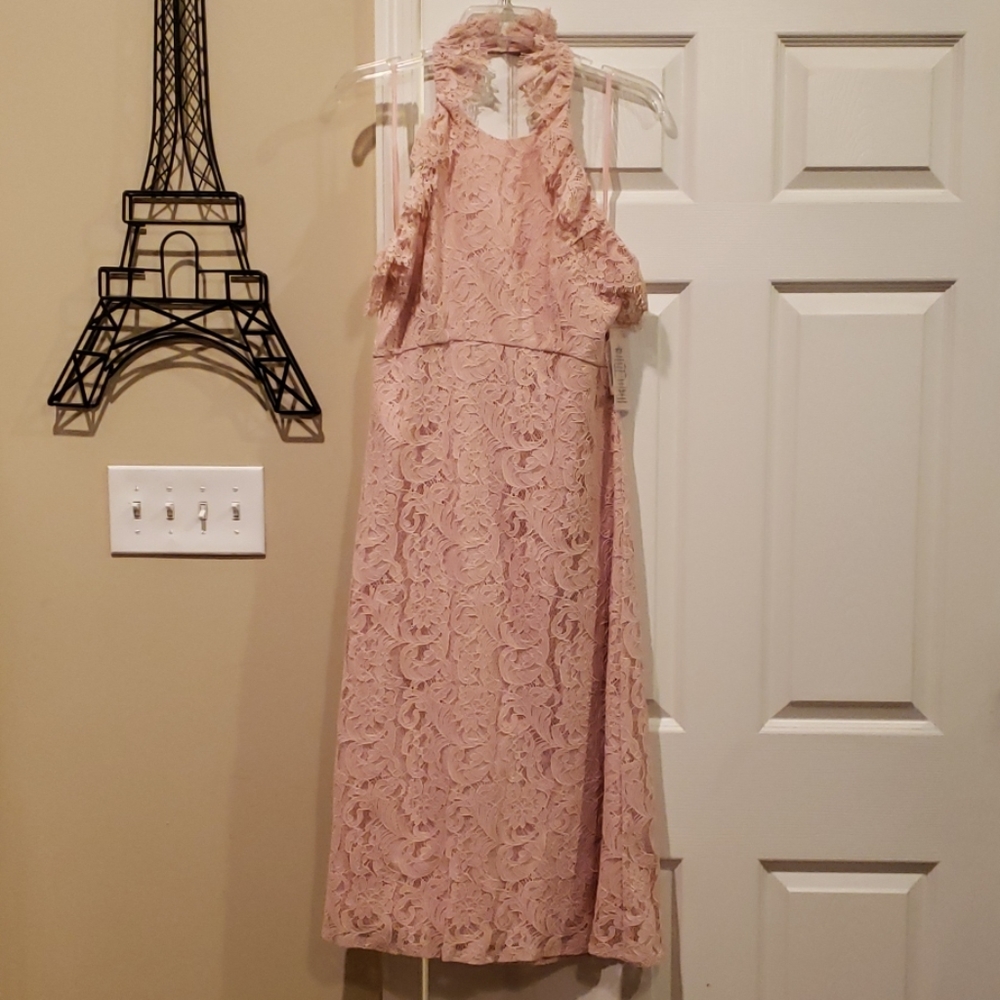 NWT Nanette Lepore pink lace dress
